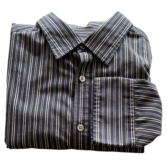 Merona Black Striped Men's Shirt - Picture 1 of 8